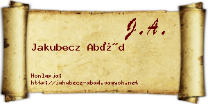 Jakubecz Abád névjegykártya